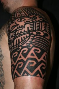Aztec Tribal half a sleeve in one session